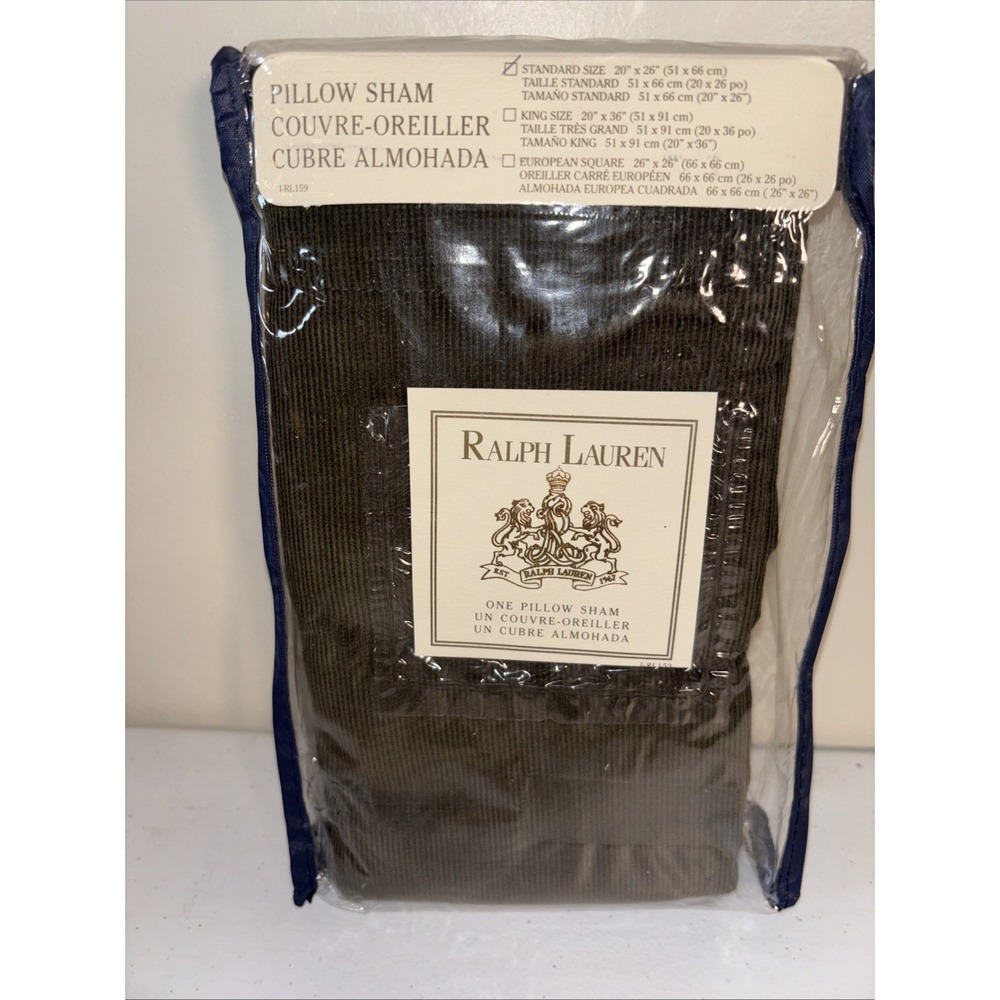 Ralph Lauren Turnwater Courderoy Standard Sham in Forest Green‎ NEW
